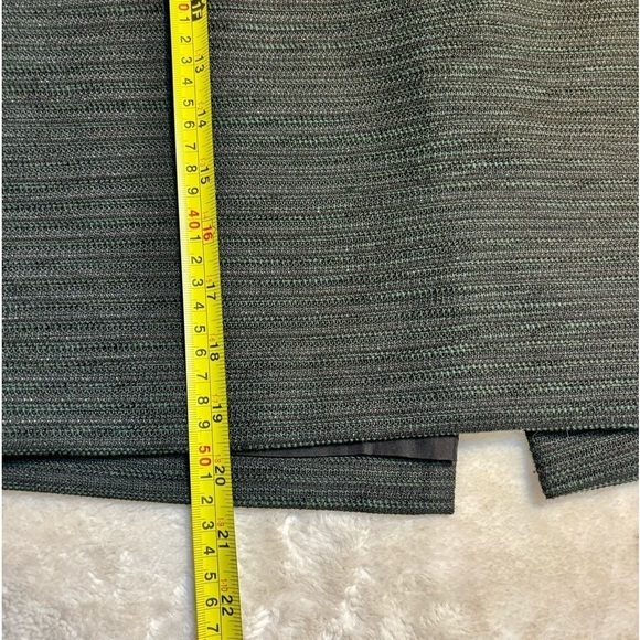 Ann Taylor Factory Skirt Sz 4P Petite Charcoal Grey Textured Shimmer Lined - Picture 10 of 10